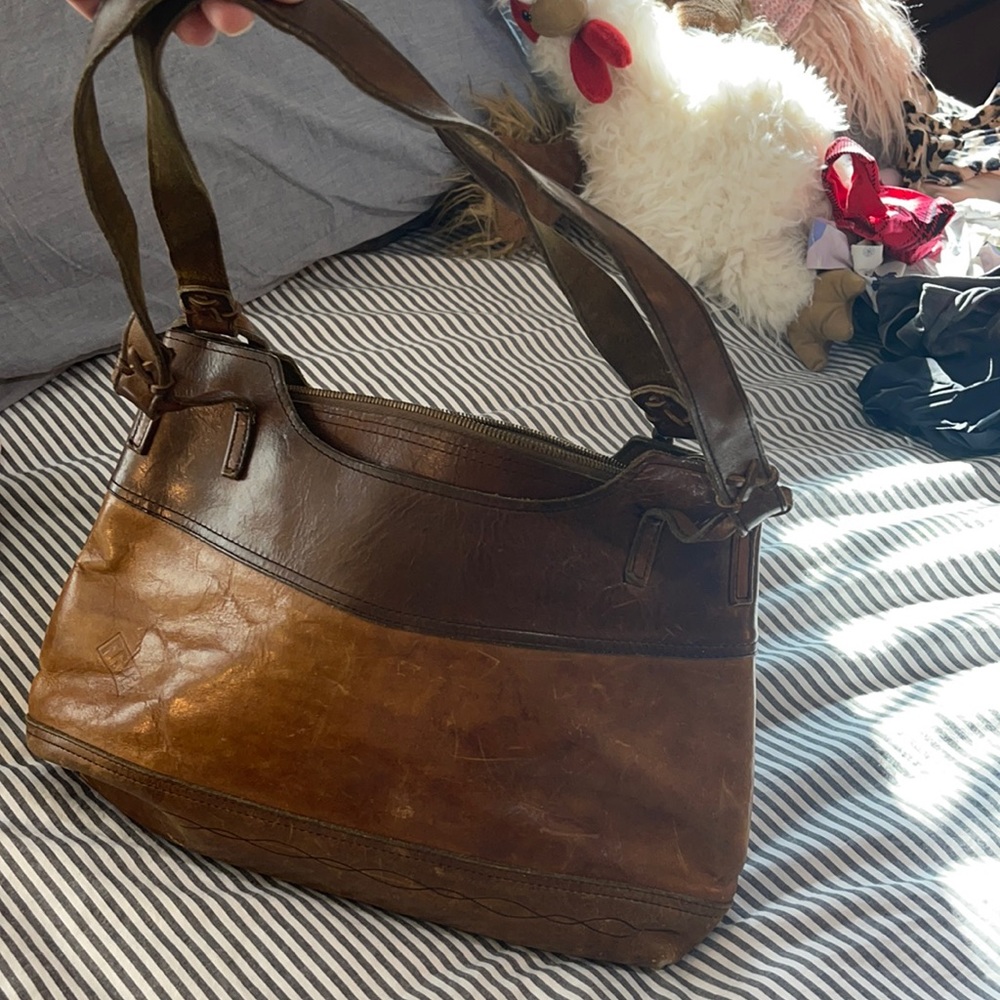 Frye brand  hand crafted vintage leather purse